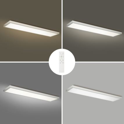 Brilagi - LED Dimbare badkamer plafondverlichting FRAME SMART LED/50W/230V 120x30 cm 3000-6000K IP44 zilver + afstandsbediening