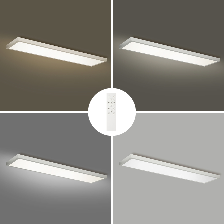 Brilagi - LED Dimbare badkamer plafondverlichting FRAME SMART LED/50W/230V 120x30 cm 3000-6000K IP44 zilver + afstandsbediening