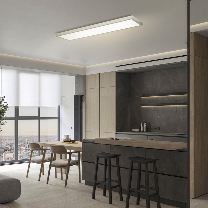 Brilagi - LED Dimbare badkamer plafondverlichting FRAME SMART LED/50W/230V 120x30 cm 3000-6000K IP44 zilver + afstandsbediening