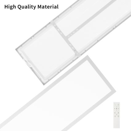 Brilagi - LED Dimbare badkamer plafondverlichting FRAME SMART LED/50W/230V 120x30 cm 3000-6000K IP44 zilver + afstandsbediening