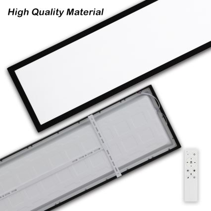 Brilagi - LED Dimbare badkamer plafondverlichting FRAME SMART LED/50W/230V 30x120 cm 3000-6000K IP44 zwart + afstandsbediening