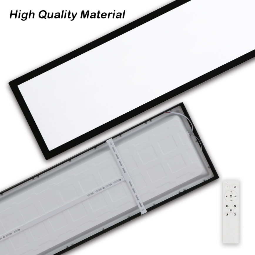 Brilagi - LED Dimbare badkamer plafondverlichting FRAME SMART LED/50W/230V 30x120 cm 3000-6000K IP44 zwart + afstandsbediening