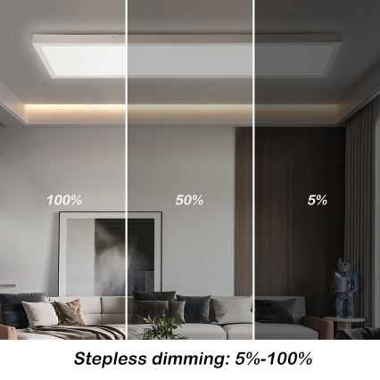Brilagi - LED Dimbare badkamer plafondverlichting FRAME SMART LED/50W/230V 30x120 cm 3000-6000K IP44 wit + afstandsbediening