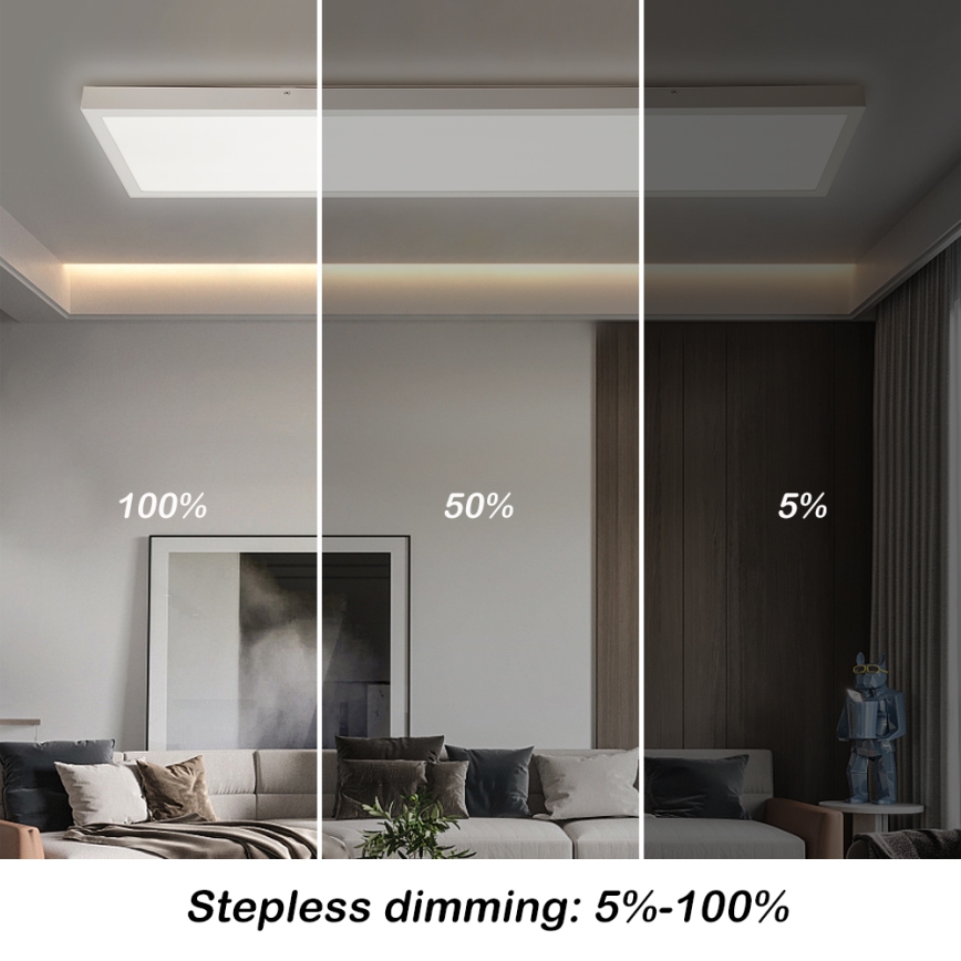 Brilagi - LED Dimbare badkamer plafondverlichting FRAME SMART LED/50W/230V 30x120 cm 3000-6000K IP44 wit + afstandsbediening