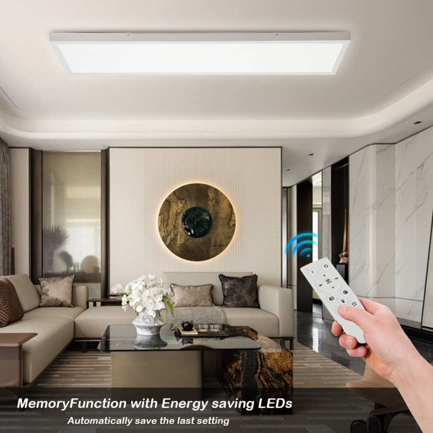 Brilagi - LED Dimbare badkamer plafondverlichting FRAME SMART LED/50W/230V 30x120 cm 3000-6000K IP44 wit + afstandsbediening