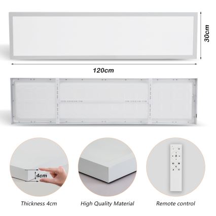 Brilagi - LED Dimbare badkamer plafondverlichting FRAME SMART LED/50W/230V 30x120 cm 3000-6000K IP44 wit + afstandsbediening