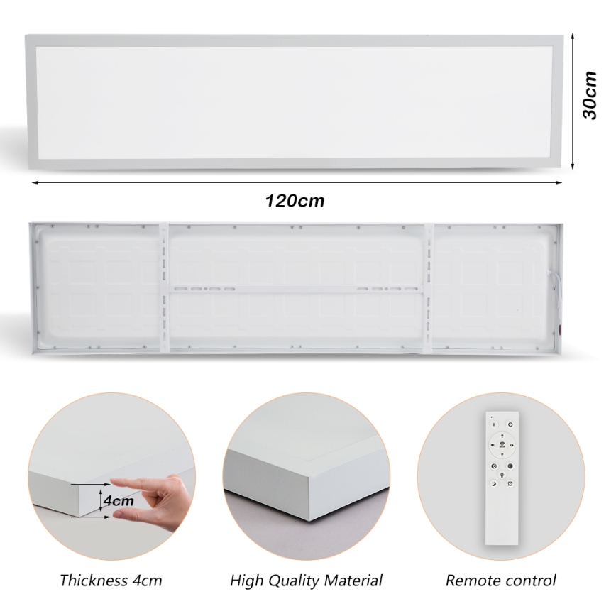 Brilagi - LED Dimbare badkamer plafondverlichting FRAME SMART LED/50W/230V 30x120 cm 3000-6000K IP44 wit + afstandsbediening
