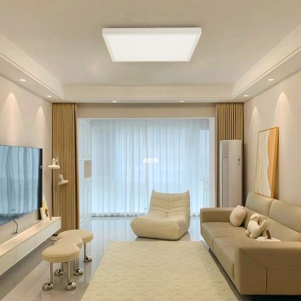 Brilagi - LED Dimbare badkamer plafondverlichting FRAME SMART LED/50W/230V 60x60 cm 3000-6000K IP44 wit + afstandsbediening