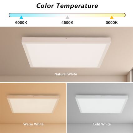 Brilagi - LED Dimbare badkamer plafondverlichting FRAME SMART LED/50W/230V 60x60 cm 3000-6000K IP44 wit + afstandsbediening