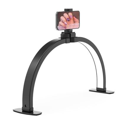 Brilagi - LED-dimbare boogvormige tafellamp met houder RADIO LED/25W/24/230V 3000/4000/6500K zwart