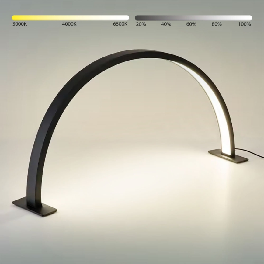 BRILAGI - LED Dimbare boogvormige bureaulamp voor modelbouw RADIO LED/30W/24/230V 3000/4000/6500K zwart