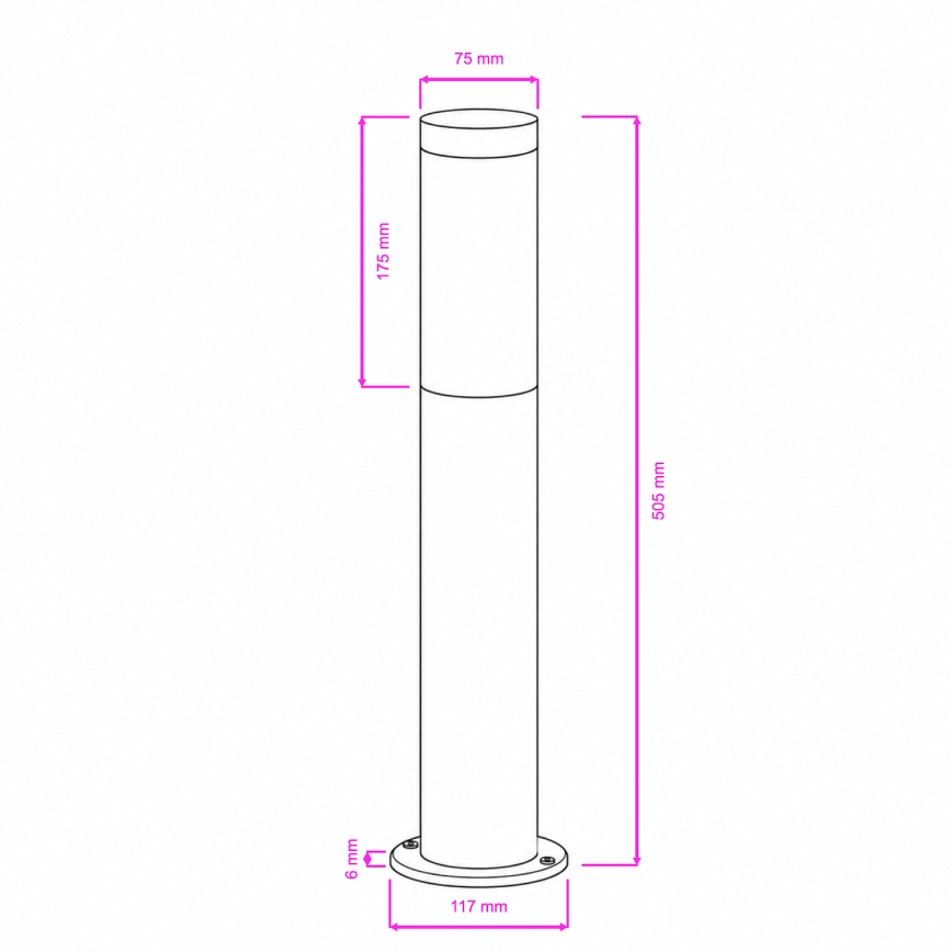 BRILAGI - LED-dimbare buitenlamp ELIA 1xE27/6W/230V 2700-6500K IP44 Wi-Fi 100 cm mat chroom