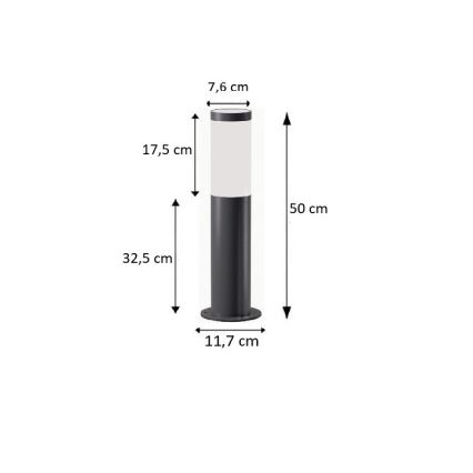 BRILAGI - LED-dimbare buitenlamp ELIA 1xE27/6W/230V 2700-6500K IP44 Wi-Fi 50 cm antraciet