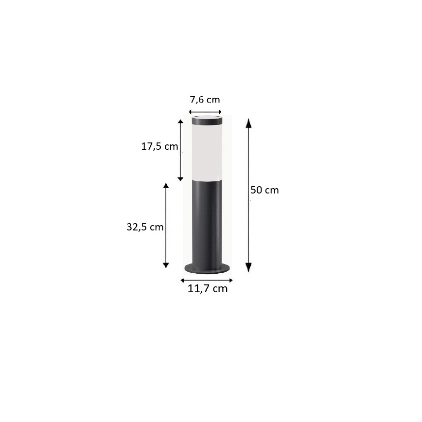 BRILAGI - LED-dimbare buitenlamp ELIA 1xE27/6W/230V 2700-6500K IP44 Wi-Fi 50 cm antraciet