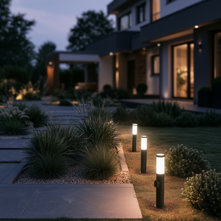 BRILAGI - Dimbare buitenlamp met stopcontact ELIA 1xE27/6W/230V 2700-6500K IP44 Wi-Fi 50 cm antraciet
