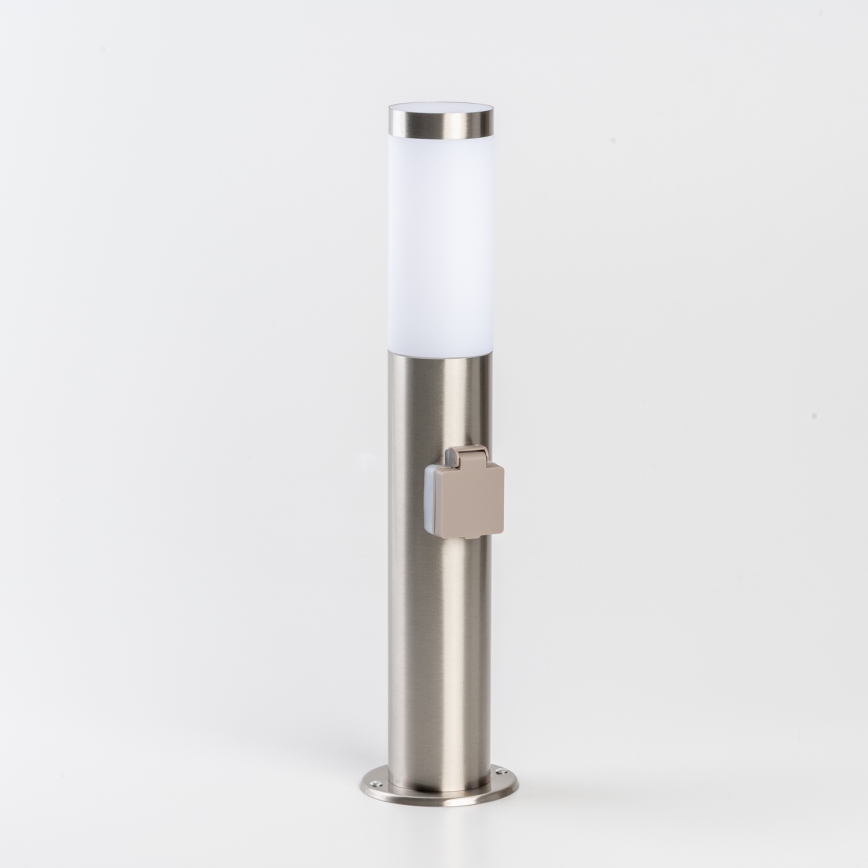 BRILAGI - ELIA LED dimbare buitenlamp met stopcontact 1xE27/6W/230V 2700-6500K IP44 Wi-Fi 50 cm mat chroom
