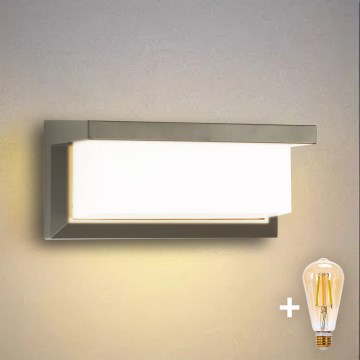 Brilagi - LED dimbare buitenwandlamp BRICKY 1xE27/6W/230V 2700-6500K IP54 grijs