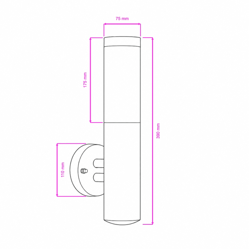BRILAGI - dimbare LED-buitenmuurlamp ELIA 1xE27/6W/230V 2700-6500K IP44 Wi-Fi mat chroom
