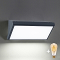 Brilagi - LED-dimbare buitenwandlamp TRIANGLE 1xE27/6W/230V 2700-6500K IP65 antraciet