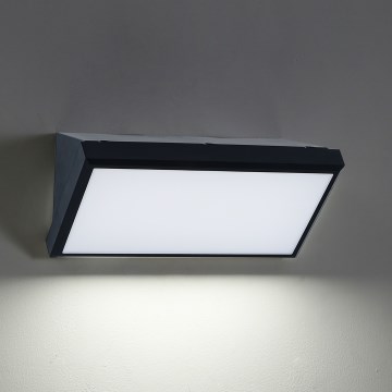 Brilagi - LED dimbare buitenwandlamp TRIANGLE 1xE27/6W/230V 2700-6500K IP65 zwart