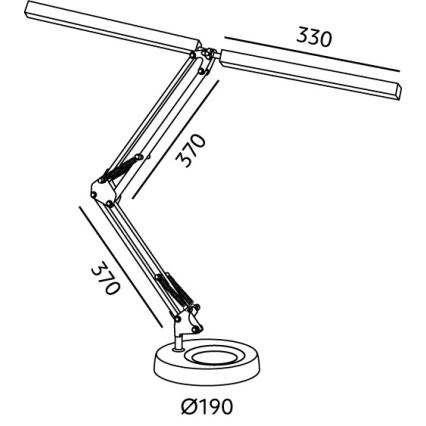 Brilagi - LED-dimbare bureaulamp VARIO LED/15W/230V 3000-6000K zwart