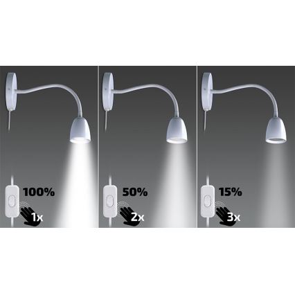 Brilagi - LED dimbare flexibele lamp LED/4W/230V wit