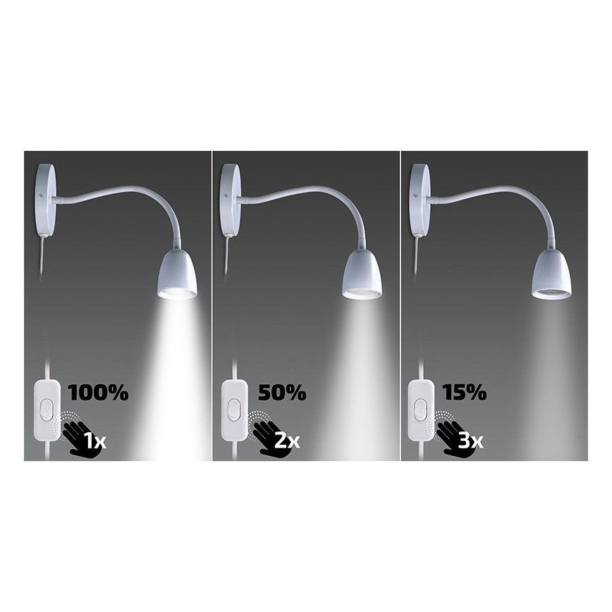 Brilagi - LED dimbare flexibele lamp LED/4W/230V wit