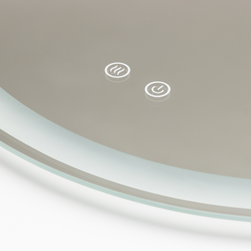 Brilagi - AVA ECO LED verwarmde badkamerspiegel, 11,5 W/230 V, Ø 60 cm, IP44, CRI 90, dimbaar + CCT