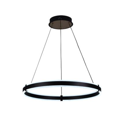 Brilagi - Dimbare LED-hanglamp aan kabel CIRCLE LED/85W/230V 3000-6500K Ø 60 cm zwart/goud + afstandsbediening