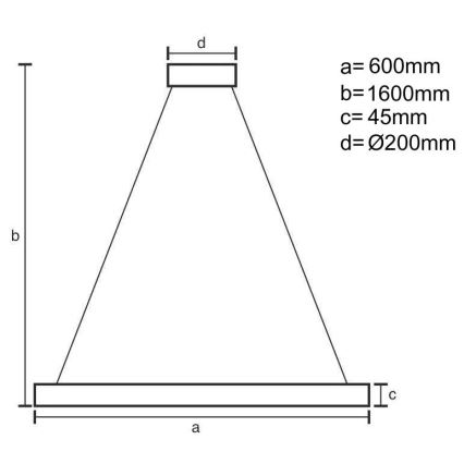 Brilagi - Dimbare LED-hanglamp aan kabel CIRCLE LED/85W/230V 3000-6500K Ø 60 cm zwart/goud + afstandsbediening