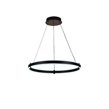 Brilagi - LED dimbare pendellamp aan kabel CIRCLE LED/85W/230V 3000-6500K Ø 60 cm zwart + afstandsbediening
