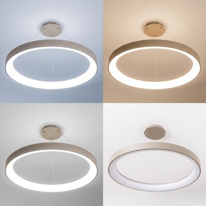 BRILAGI - LED dimbare hanglamp met kabel FALCON II LED/108W/230V 3000-6500K Ø 80 cm beige + afstandsbediening
