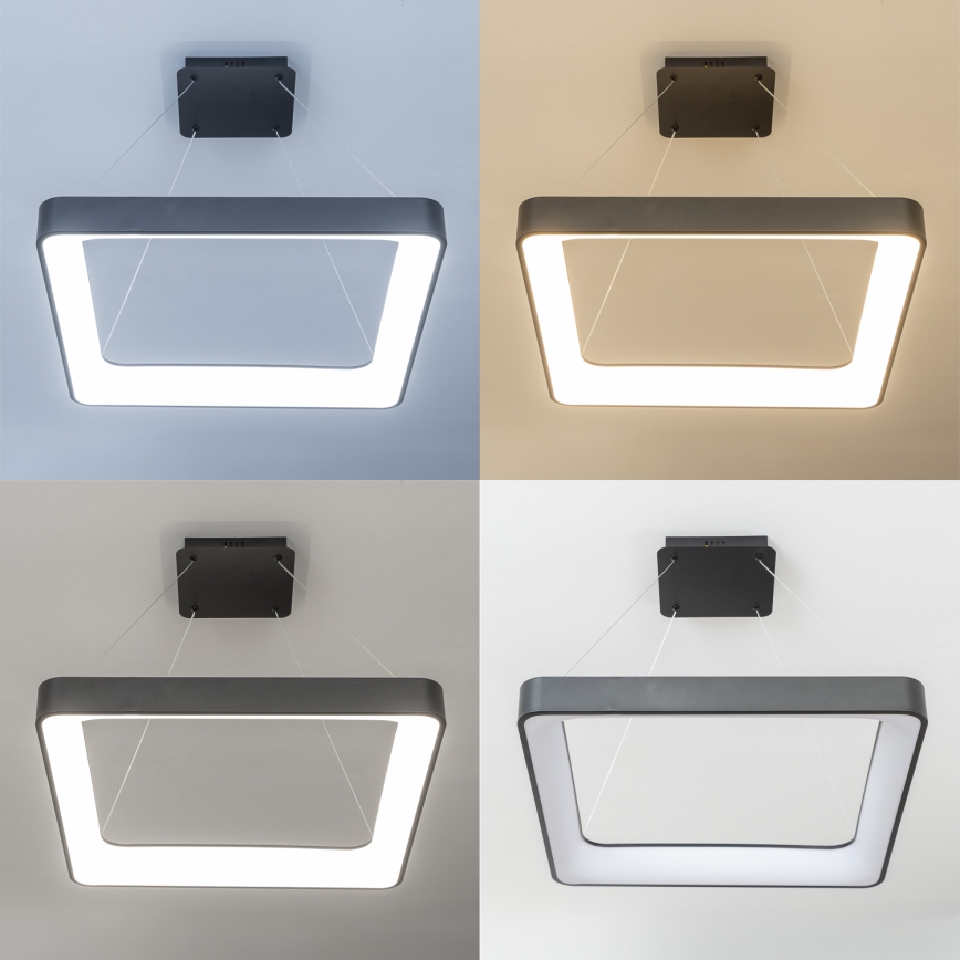 Brilagi - FALCON II dimbare LED-hanglamp aan kabel LED/125W/230V 3000-6500K 60x60 cm zwart + afstandsbediening