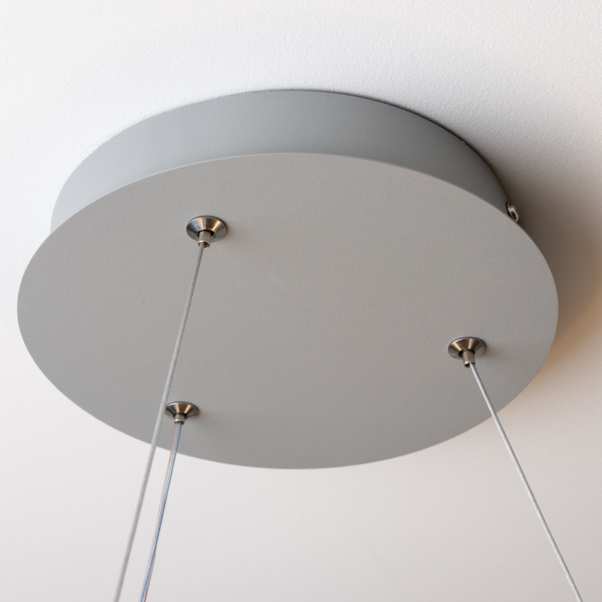 Brilagi - Dimbare LED-hanglamp aan kabel FALCON LED/80W/230V 3000-6500K Ø 60 cm grijs + afstandsbediening