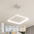 Brilagi - LED dimbare hanglamp aan kabel FALCON SLIM LED/50W/230V 3000-6500K 50x50 cm wit + afstandsbediening