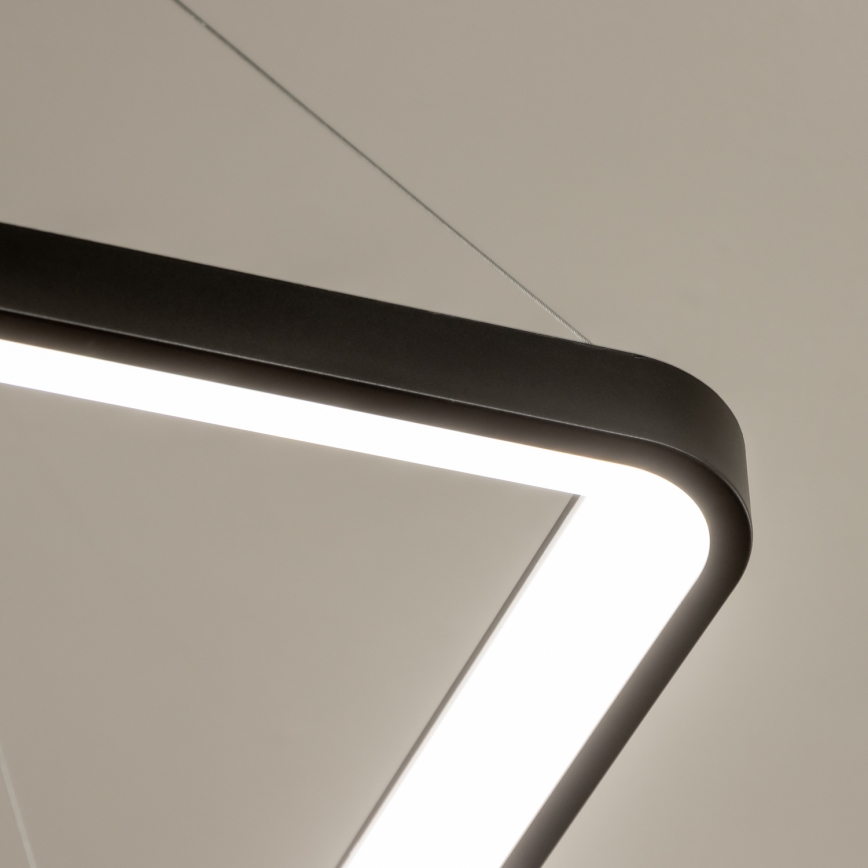 Brilagi - LED dimbare hanglamp aan kabel FALCON SLIM LED/50W/230V 3000-6500K 50x50 cm zwart + afstandsbediening