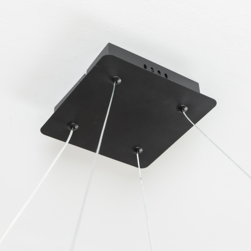 Brilagi - LED dimbare hanglamp aan kabel FALCON SLIM LED/50W/230V 3000-6500K 50x50 cm zwart + afstandsbediening