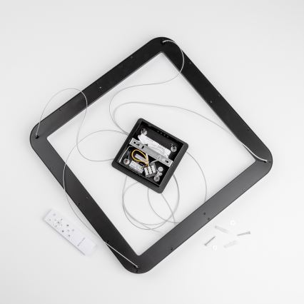 Brilagi - LED dimbare hanglamp aan kabel FALCON SLIM LED/50W/230V 3000-6500K 50x50 cm zwart + afstandsbediening