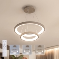 BRILAGI - LED dimbare hanglamp aan kabel FALCON SLIM LED/68W/230V 3000-6500K Ø 50 cm beige + afstandsbediening