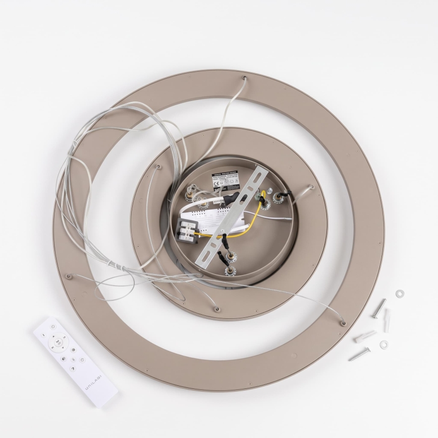 BRILAGI - LED dimbare hanglamp aan kabel FALCON SLIM LED/68W/230V 3000-6500K Ø 50 cm beige + afstandsbediening