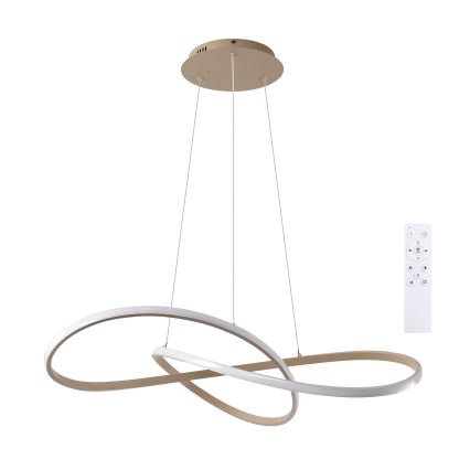 Brilagi - LED-dimbare hanglamp aan kabel INFINITY LED/80W/230V 3000-6000K 80x80 cm beige + afstandsbediening