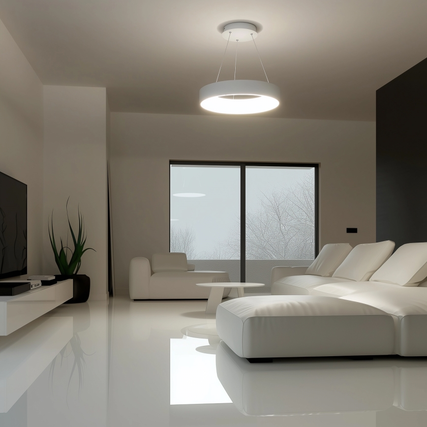 Brilagi - LED dimbare hanglamp aan kabel FALCON LED/40W/230V 3000-6500K Ø 45 cm wit + afstandsbediening