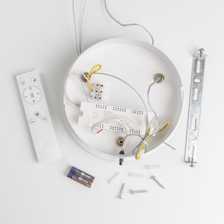 Brilagi - LED dimbare hanglamp aan kabel FALCON LED/40W/230V 3000-6500K Ø 45 cm wit + afstandsbediening