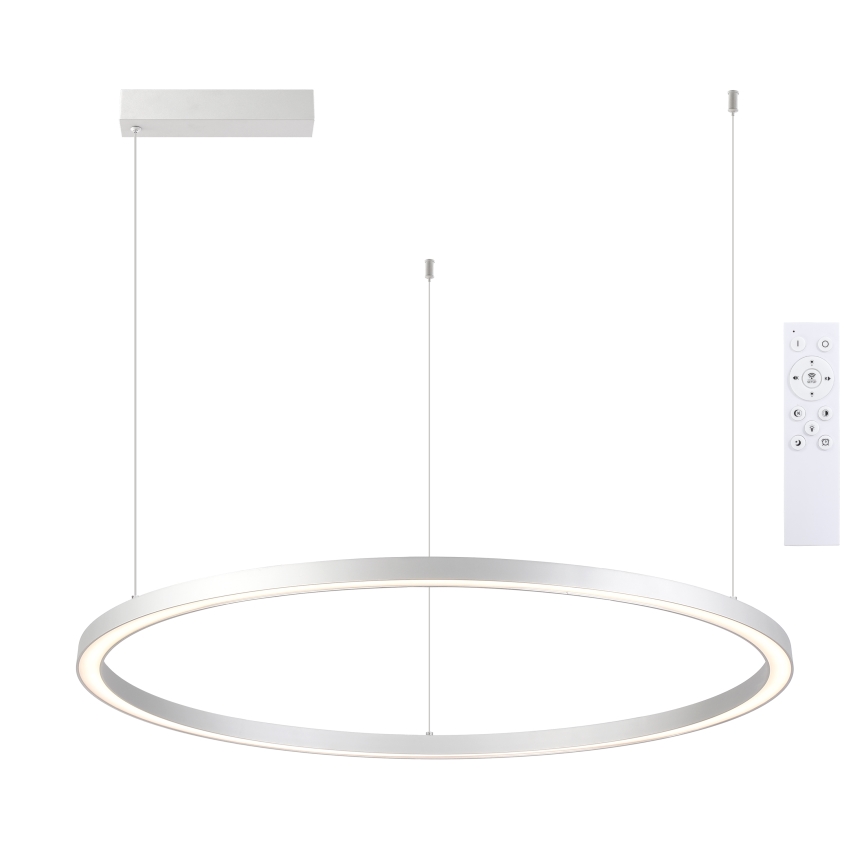 Brilagi - Dimbare LED-hanglamp met kabel PORTOFINO LED/60W/230V 3000-6000K Ø 80 cm zilver + afstandsbediening