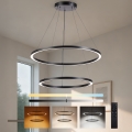 Brilagi - LED dimbare hanglamp aan kabel PORTOFINO LED/98W/230V 3000-6000K Ø 80 cm zwart + afstandsbediening