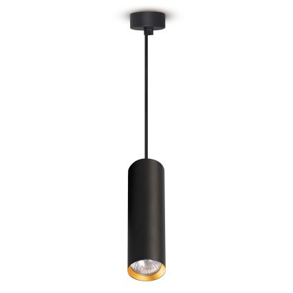 Brilagi - LED RGBW dimbare hanglamp met kabel SELE 1xGU10/6W/230V 3000K zwart/goud + afstandsbediening
