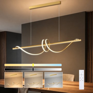 BRILAGI - LED dimbare hanglamp aan kabel SIGNATURE LED/50W/230V 3000-6000K 120 cm goudkleurig + afstandsbediening
