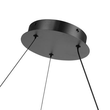 Brilagi - Dimbare LED-hanglamp aan kabel TWISTER LED/48W/230V 3000-6000K Ø 50 cm zwart + afstandsbediening