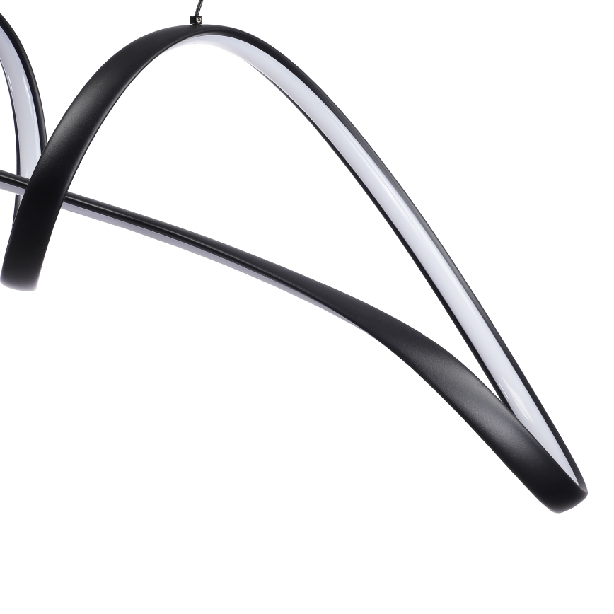 Brilagi - LED dimbare hanglamp aan kabel TWISTER LED/60W/230V 3000-6000K zwart + afstandsbediening