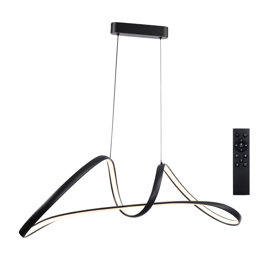 Brilagi - LED dimbare hanglamp aan kabel TWISTER LED/60W/230V 3000-6000K zwart + afstandsbediening